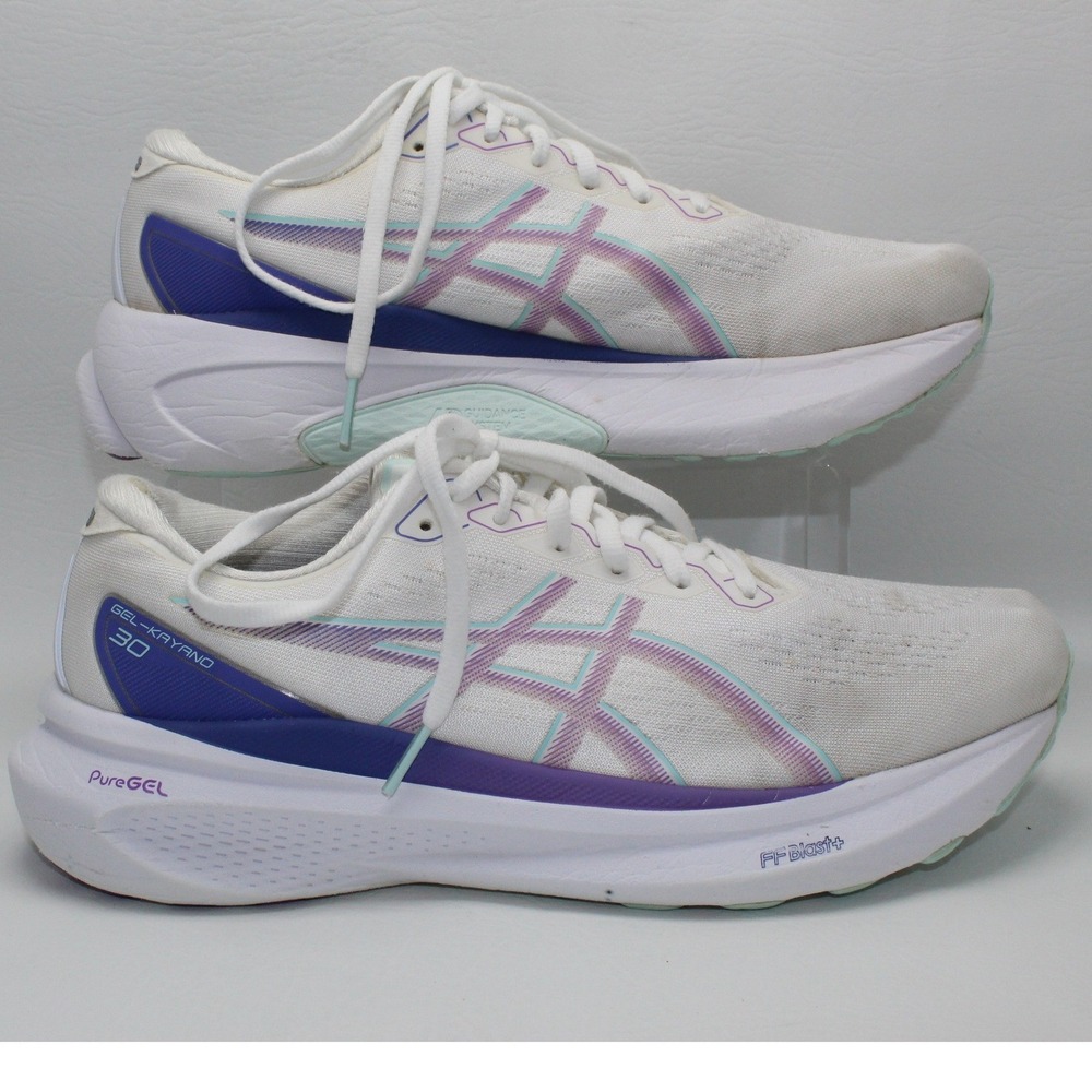 Asics Gel-Kayano 30 Womens Running Shoes White Purple 1012B357 Size 10
